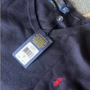 Polo Ralph Lauren Vintage Long Sleeve Navy V-Neck Sweater